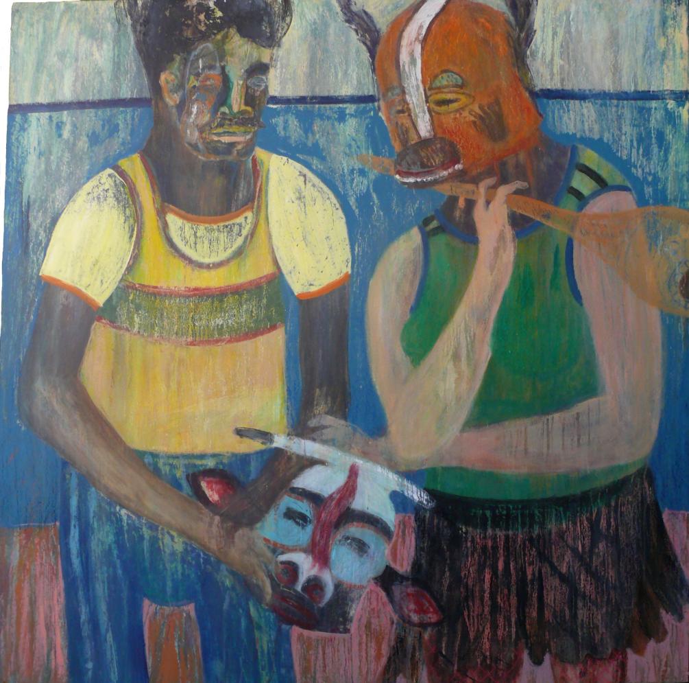 MARRIED COUPLE WITH MASKS
