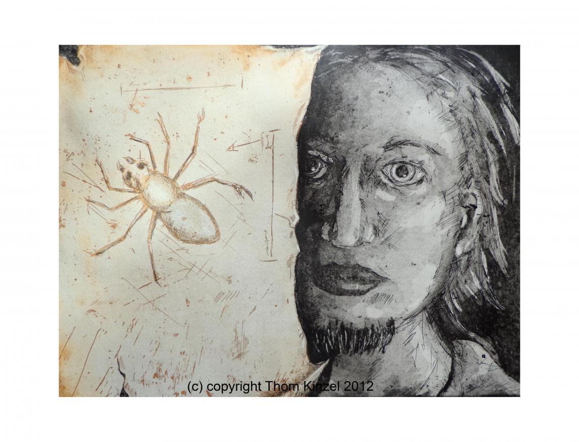 Selfportrait with Spider colorprint