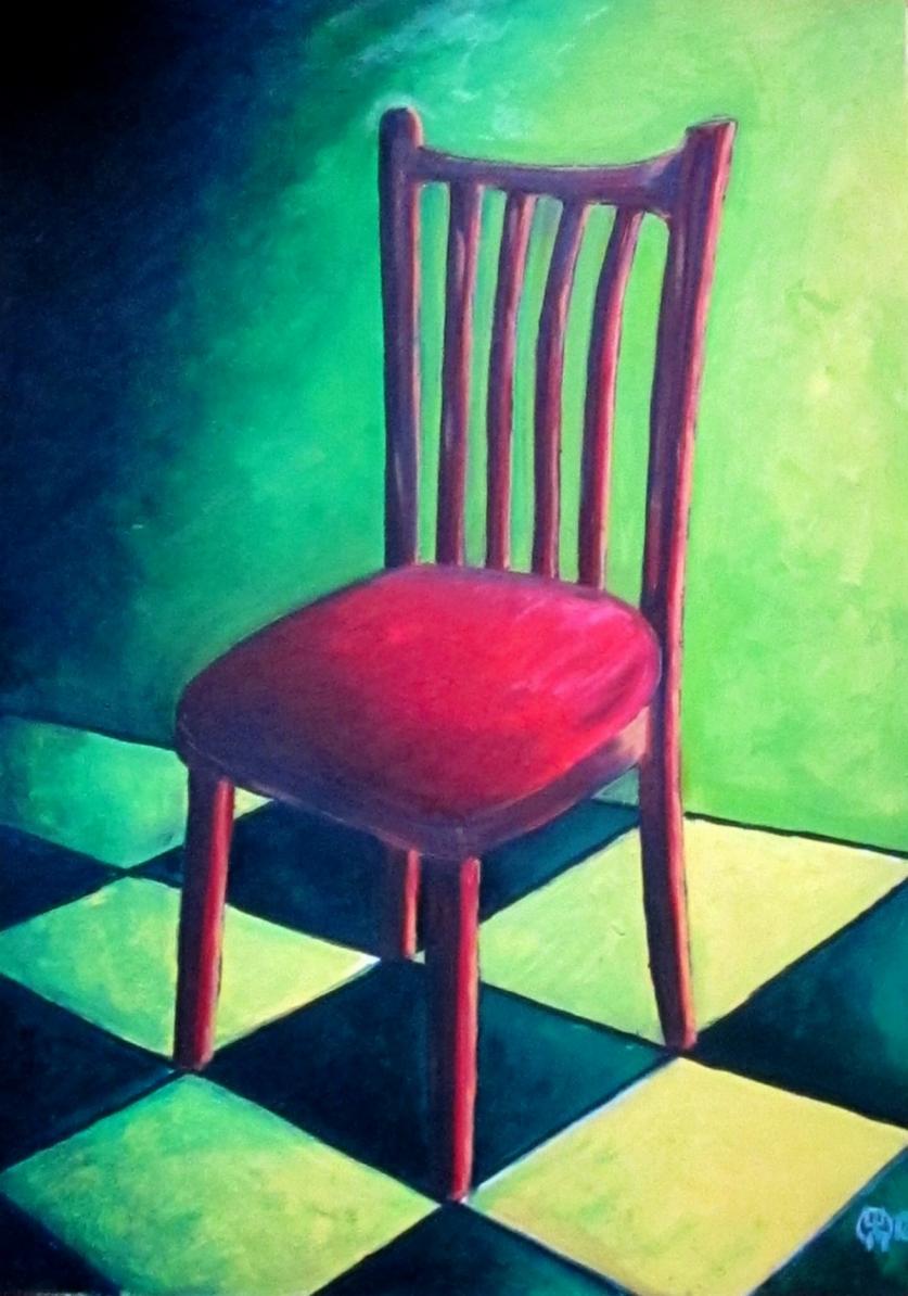 Unperspective chair of artist