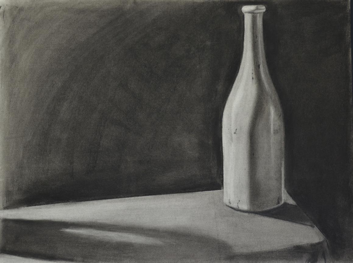 Milk Bottle and Shadows Study